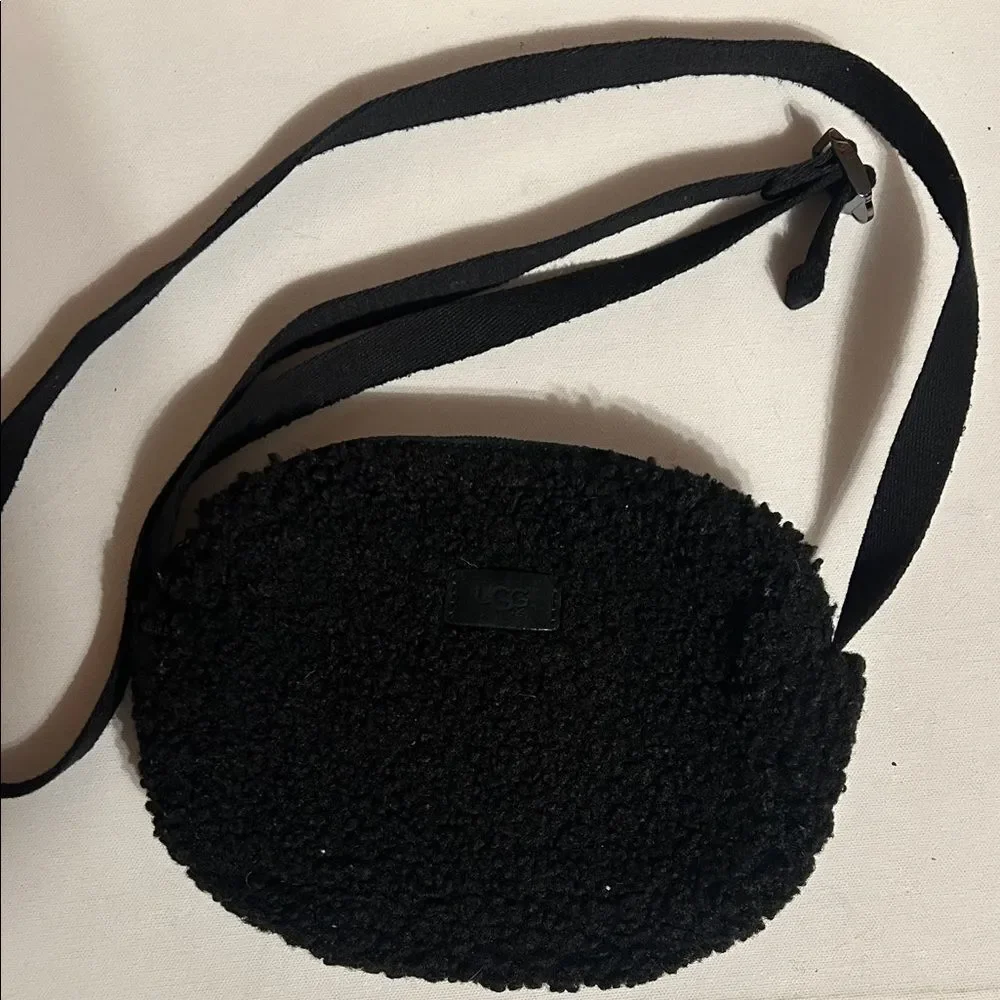 UGG Black Textured Crossbody Bag